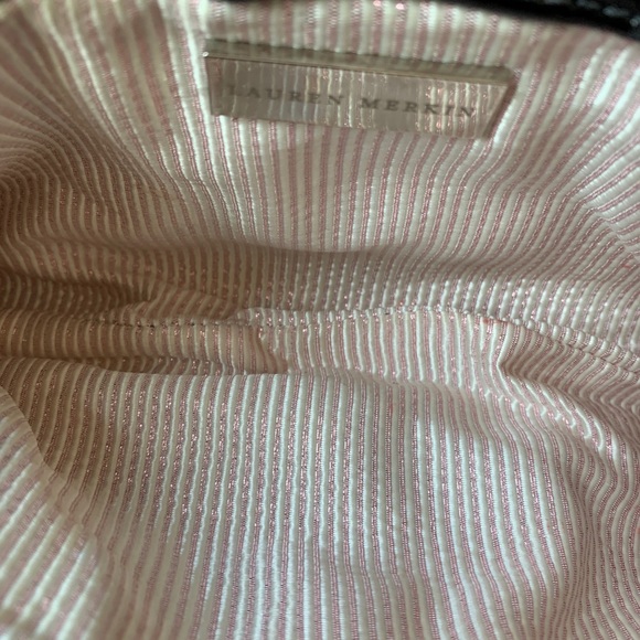 Lauren Merkin Textured Patent Black Clutch - Picture 5 of 6